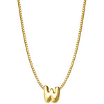 Halskette Bubble Letter W gold