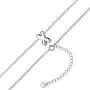 Halskette Bubble Letter X silber