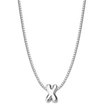 Halskette Bubble Letter X silber