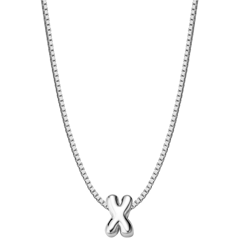 Halskette Bubble Letter X silber