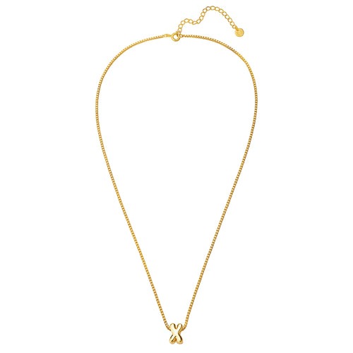 Halskette Bubble Letter X gold