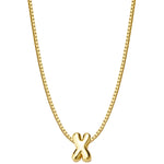 Halskette Bubble Letter X gold