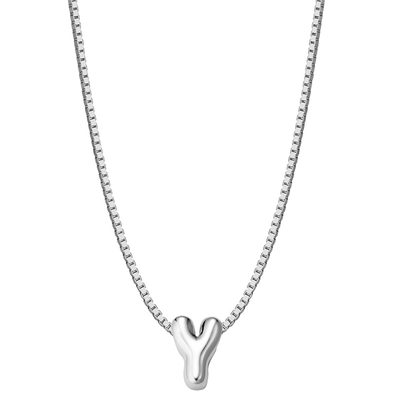 Halskette Bubble Letter Y silber