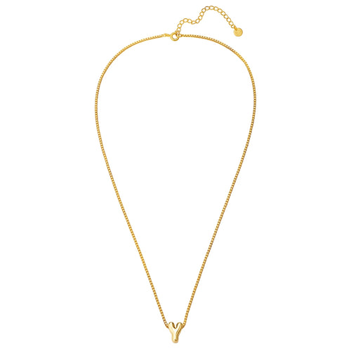 Halskette Bubble Letter Y gold
