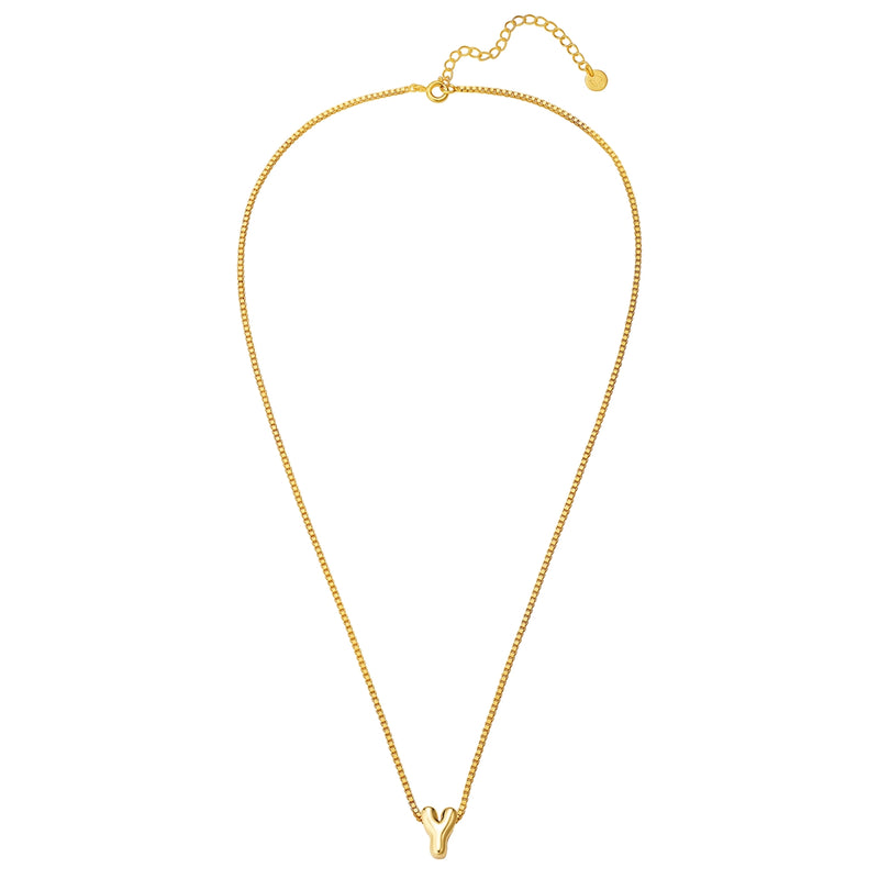 Halskette Bubble Letter Y gold
