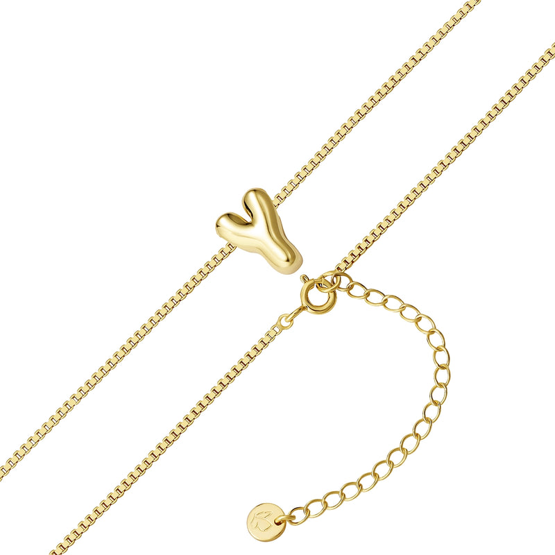 Halskette Bubble Letter Y gold
