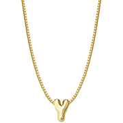 Halskette Bubble Letter Y gold