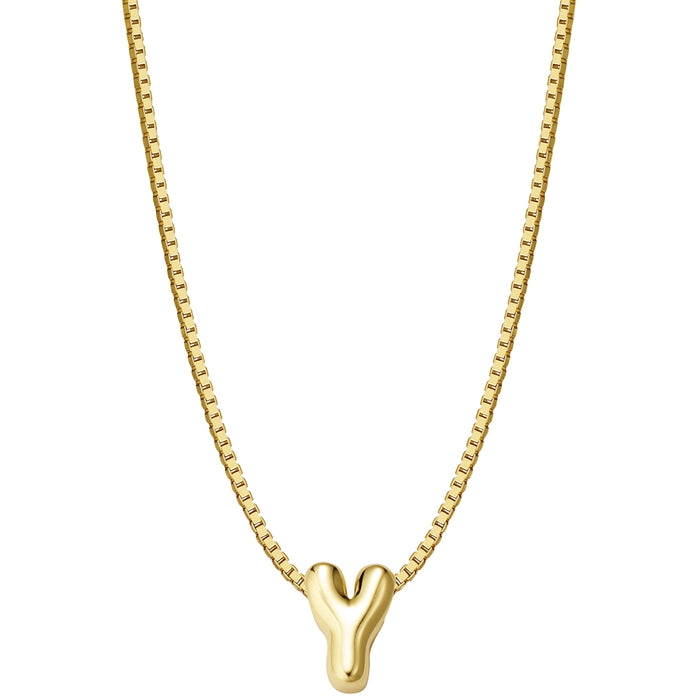 Halskette Bubble Letter Y gold