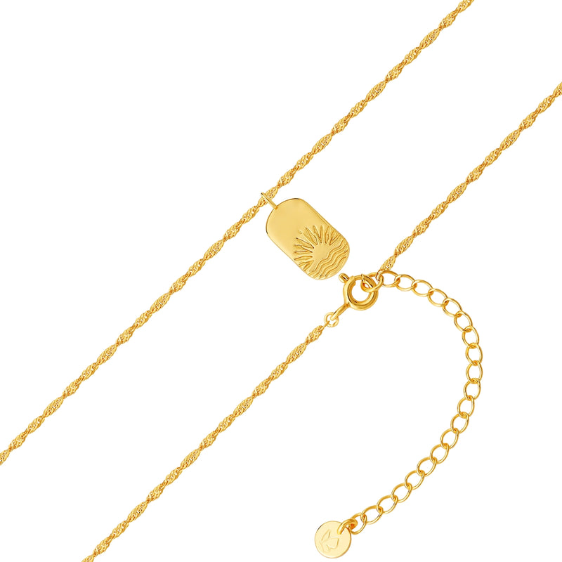 Kette mit Anhänger Sterling Silber gelbgold