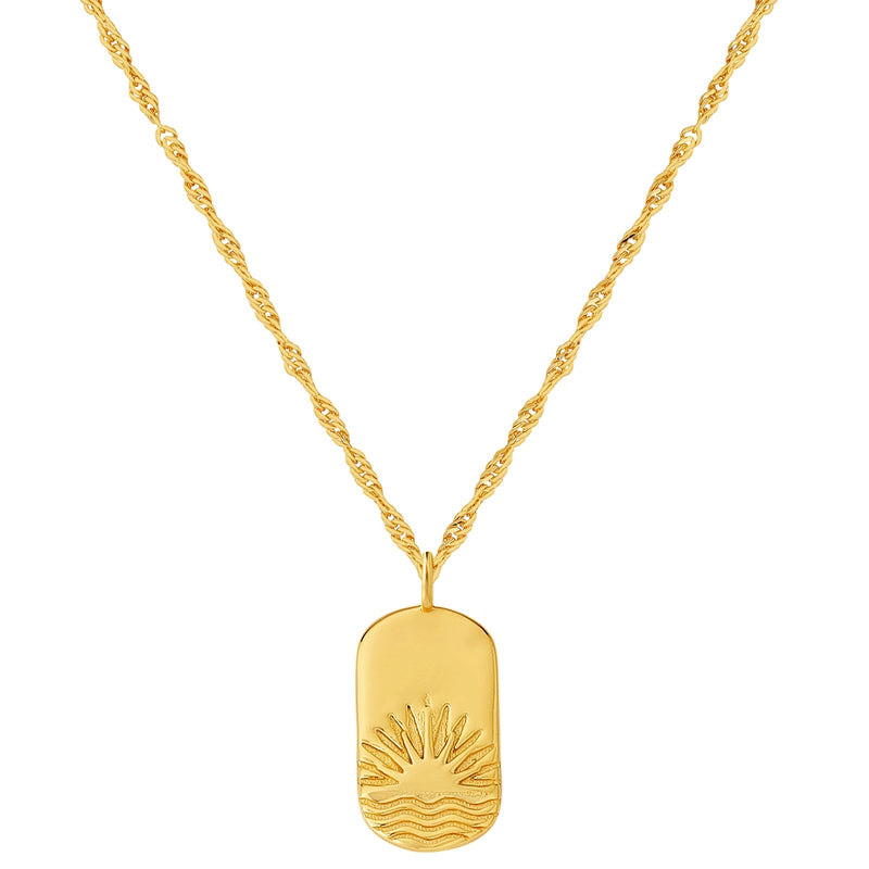 Kette mit Anhänger Sterling Silber gelbgold
