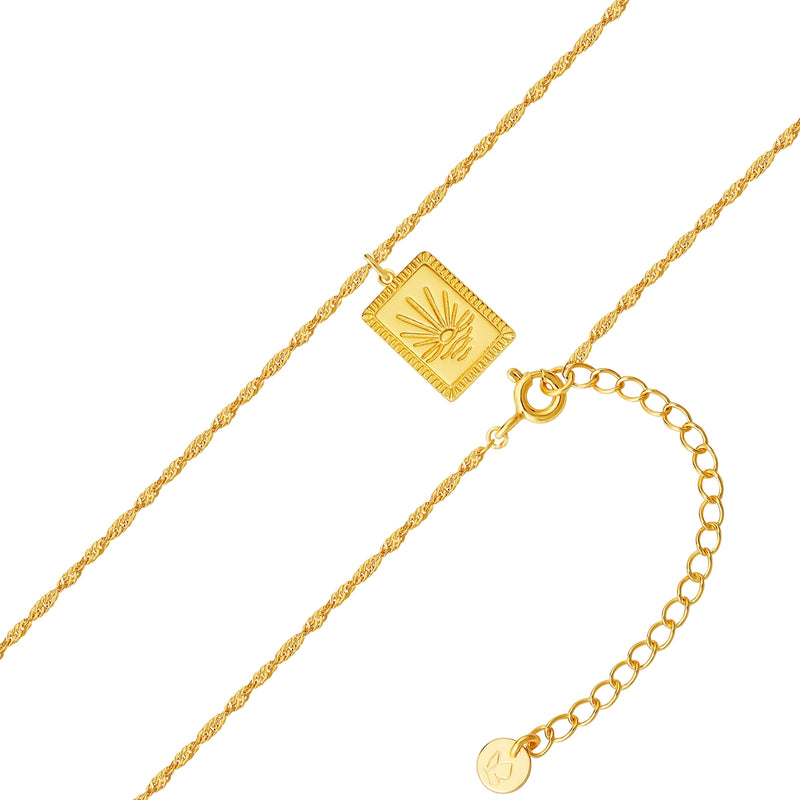 Kette mit Anhänger Sterling Silber gelbgold