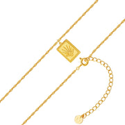 Goldene Kordel-Kette mit Sonnenuntergang-Anhänger