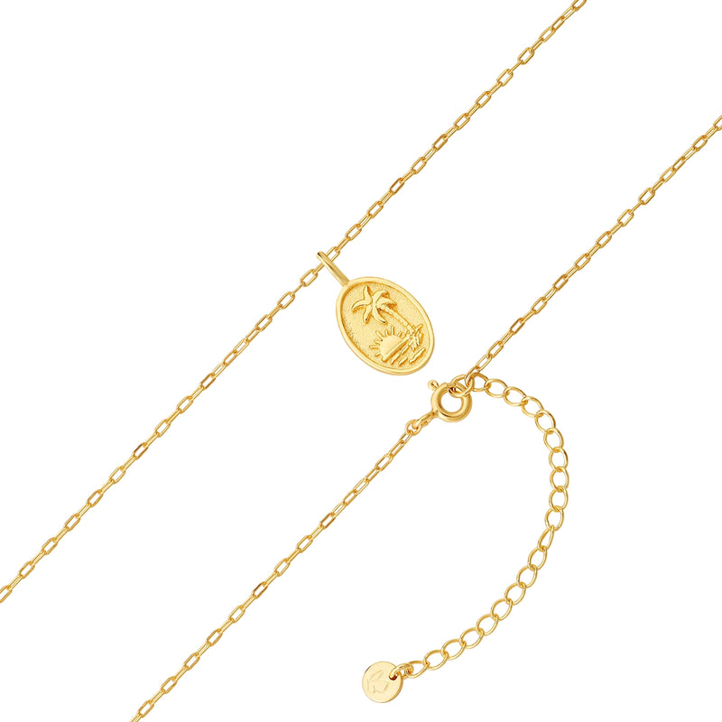 Kette mit Anhänger Sterling Silber gelbgold
