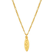 Goldene Figaro-Kette mit Surfbrett Anhänger