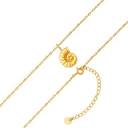 Goldene Gliederkette mit Anhänger Muschel