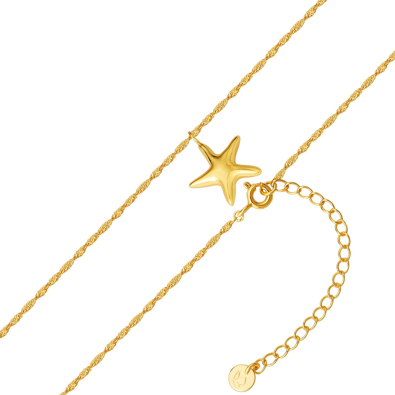 Kette mit Anhänger Sterling Silber gelbgold