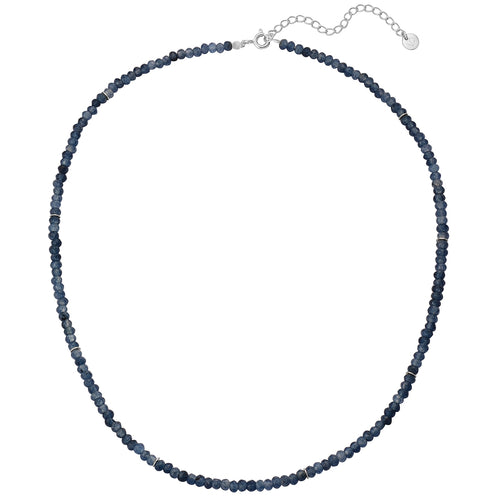 Kette Sterling Silber Chalcedon blau