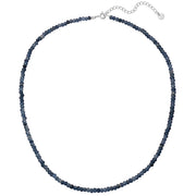 Edelstein-Kette mit blauem Chalcedon