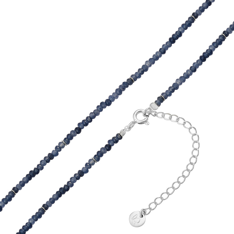 Kette Sterling Silber Chalcedon blau