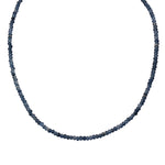 Kette Sterling Silber Chalcedon blau