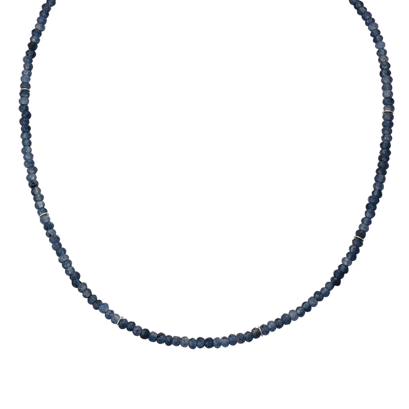 Kette Sterling Silber Chalcedon blau