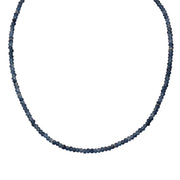 Edelstein-Kette mit blauem Chalcedon