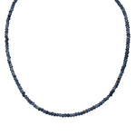 Kette Sterling Silber gelbgold Chalcedon blau