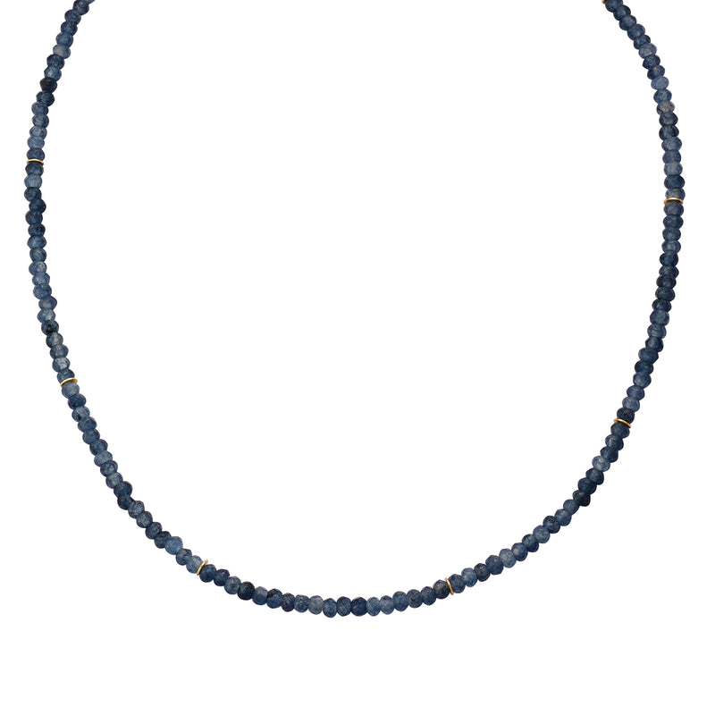 Kette Sterling Silber gelbgold Chalcedon blau