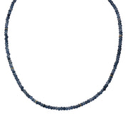 Edelstein-Kette mit Chalcedon (blau) gold