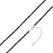 Kette mit Edelstein Chalcedon (grau)
