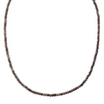 Kette Sterling Silber Chalcedon grau