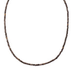 Kette Sterling Silber gelbgold Chalcedon grau