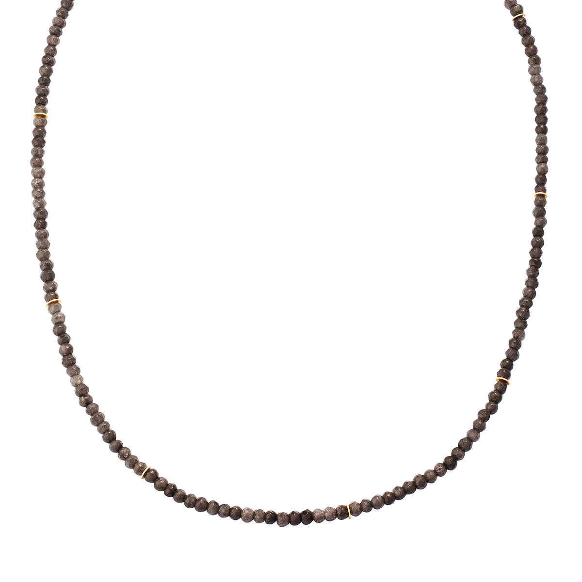 Kette mit grauem Chalcedon (gold)