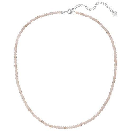 Kette Sterling Silber Chalcedon weiß