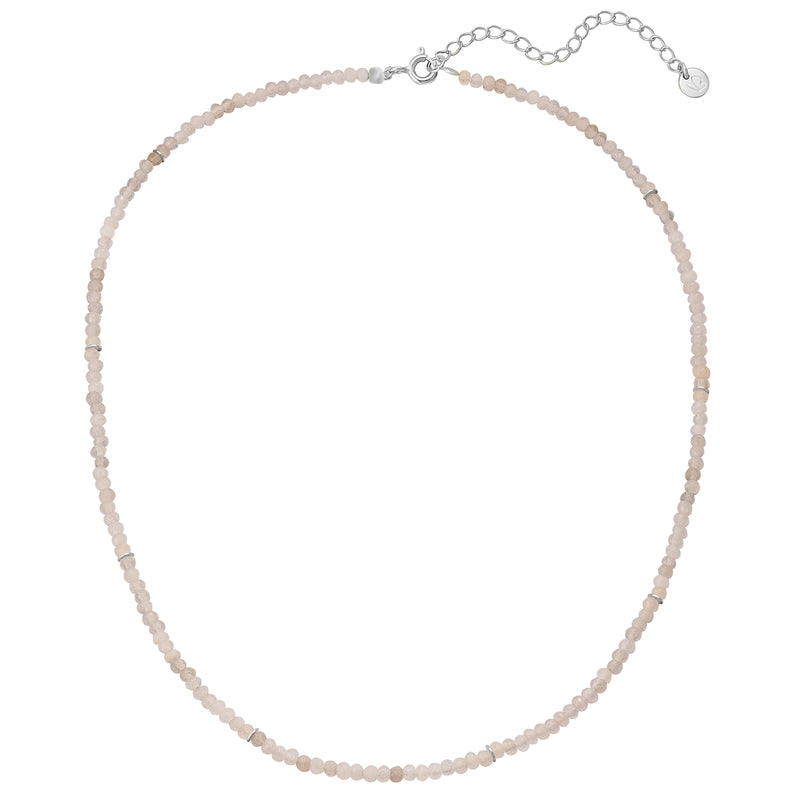 Kette Sterling Silber Chalcedon weiß