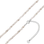 Kette Sterling Silber Chalcedon weiß