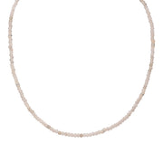 Edelstein-Kette: weißer Chalcedon