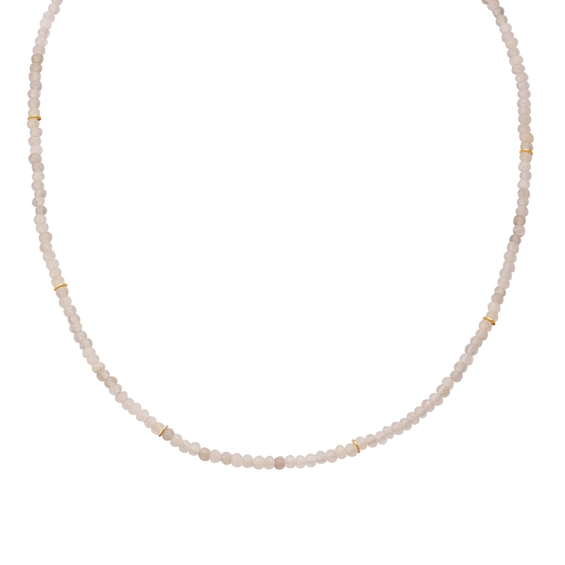 Kette Sterling Silber gelbgold Chalcedon weiß