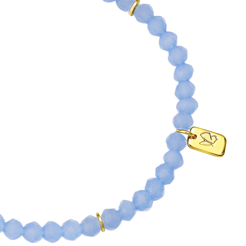 Armband gold PEARLS blau