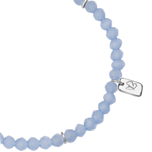 Armband silber PEARLS light-blau