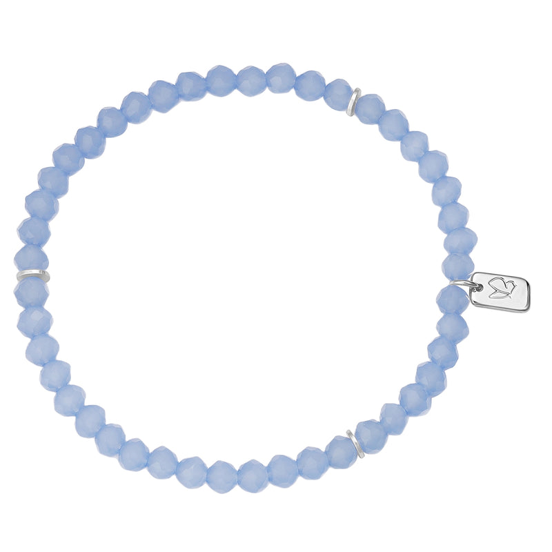 Armband silber PEARLS light-blau