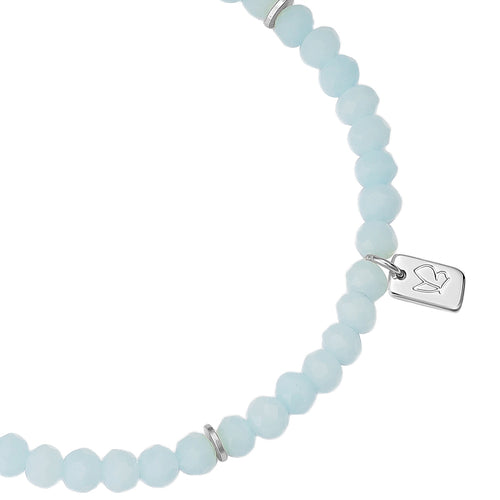 Armband silber PEARLS hellblau