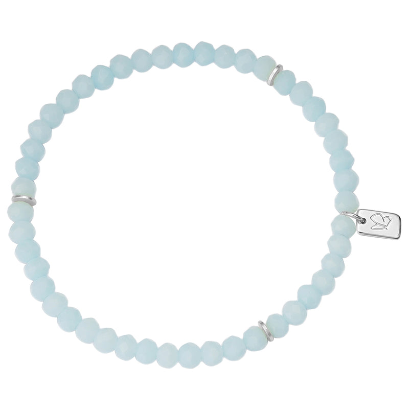 Armband silber PEARLS hellblau
