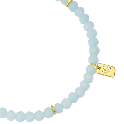 Armband gold PEARLS hellblau