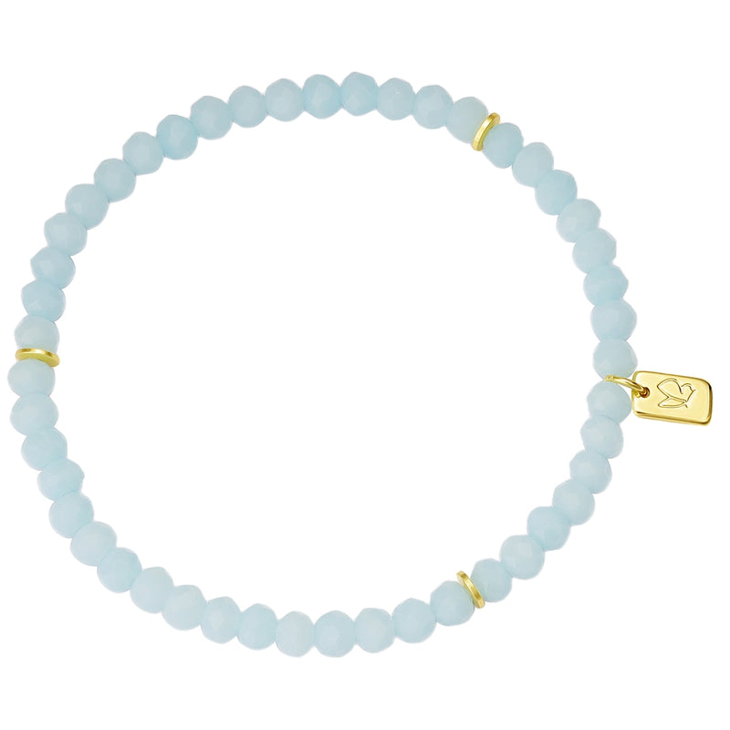 Armband gold PEARLS hellblau