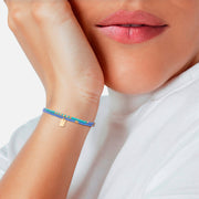 Armband gold BEADS blau/grün