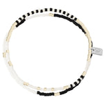 Armband silber BEADS schwarz/weiß