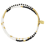 Armband gold BEADS schwarz/weiß
