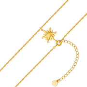Kordelkette mit Anhänger Sonne gold