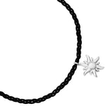 Textil-Armband SONNE silber